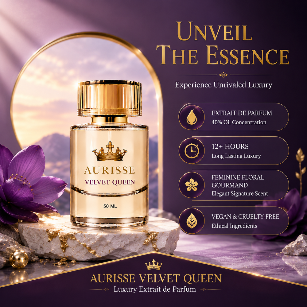 Velvet Queen 50ML Extrait de Parfum – 40% Oil Concentration | Long-Lasting Luxury Perfume for Women | Free Shipping