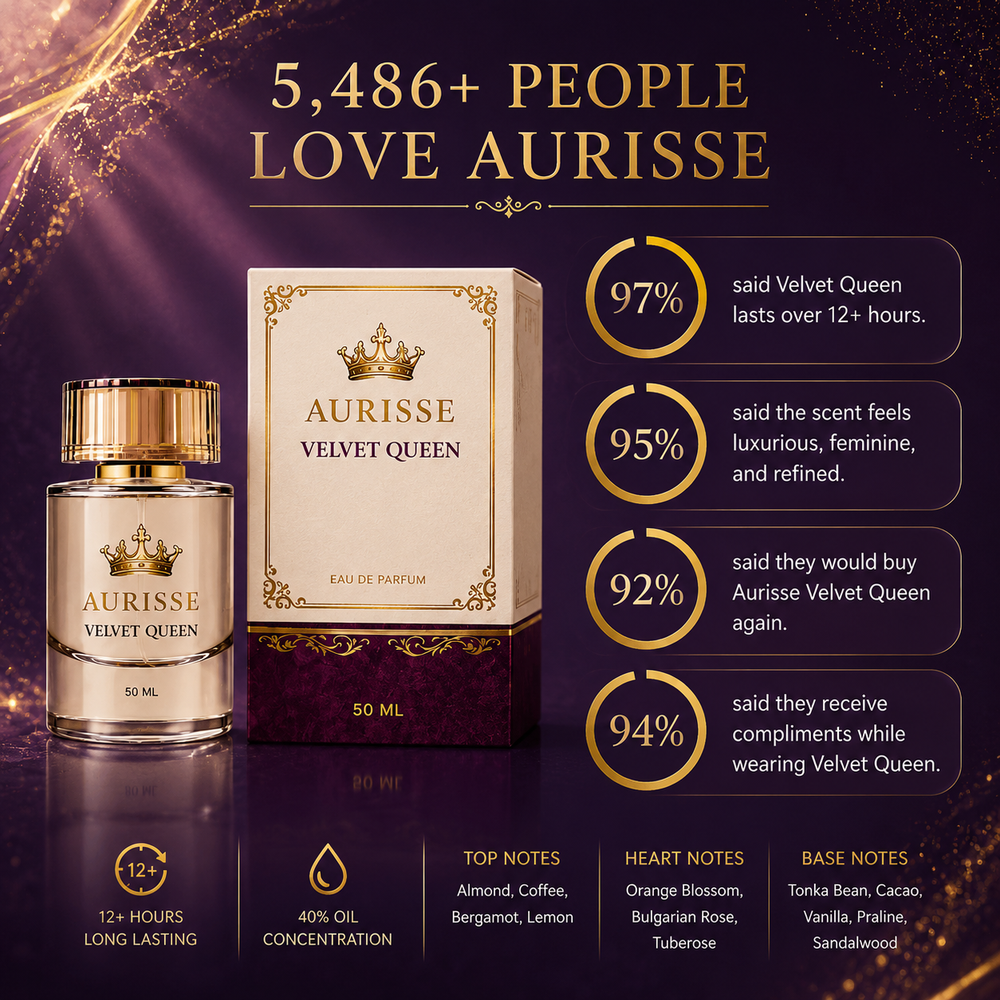 Velvet Queen 50ML Extrait de Parfum – 40% Oil Concentration | Long-Lasting Luxury Perfume for Women | Free Shipping
