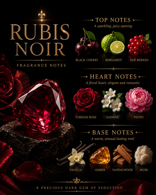Premium Aurisse Rubis Noir Luxury Perfume for Women 50ML - Long Lasting - Free Shipping