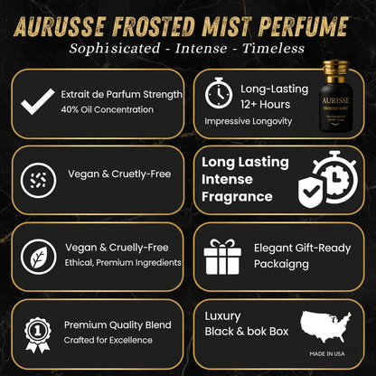 Aurisse Frosted Mist – Luxury Extrait de Parfum for Men & Women | Long Lasting 12+ Hours