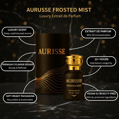 Aurisse Frosted Mist – Luxury Extrait de Parfum for Men & Women | Long Lasting 12+ Hours