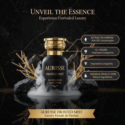Aurisse Frosted Mist – Luxury Extrait de Parfum for Men & Women | Long Lasting 12+ Hours