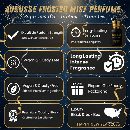 Aurisse Frosted Mist – Niche Unisex Extrait de Parfum | 50 ML Bottle — Lasting 12+Hours AURISSE